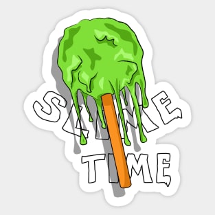 Slime Time Lollipop - A Gooey Halloween Treat Sticker